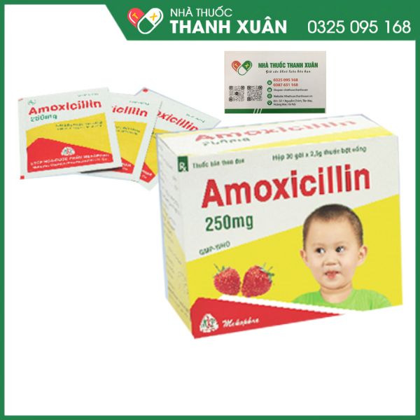 Amoxicillin 250mg điều trị nhiễm khuẩn